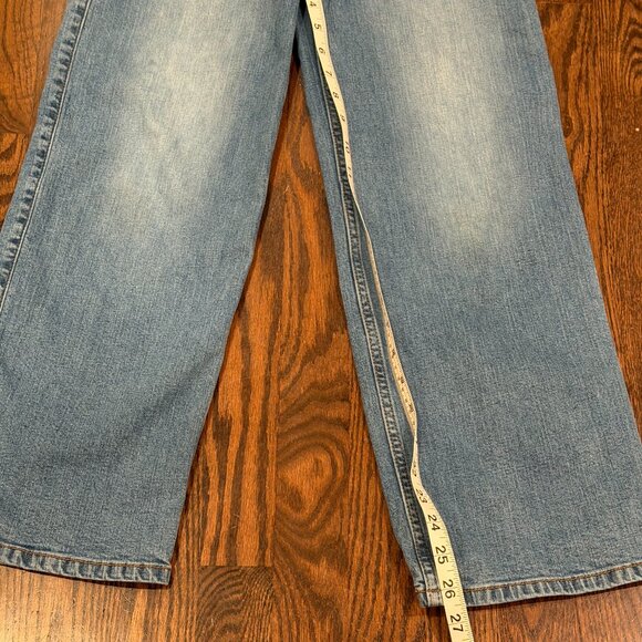 Abercrombie Kids High Rise Wide Leg Jeans Blue Size 13/14 - Picture 9 of 10